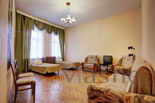 The apartment is in the heart of St. Petersburg on the emban