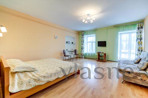 Excellent studio apartment on Nevsky Prospect with a balcony