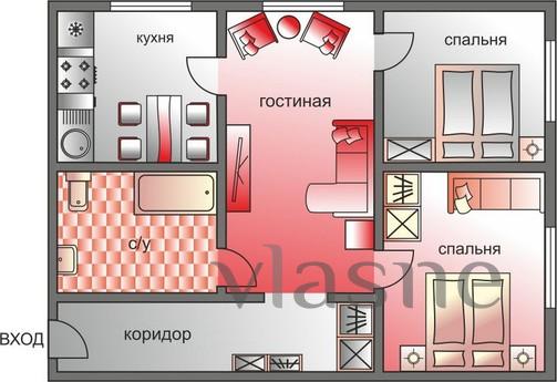 Spacious premium apartment (019), Moscow - apartment by the day