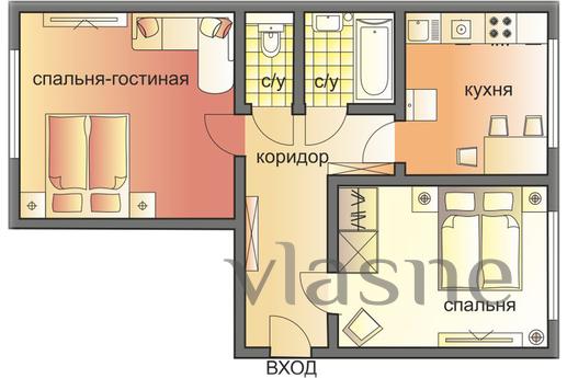 Уютная 2-комнатная квартира (025), Москва - квартира посуточно