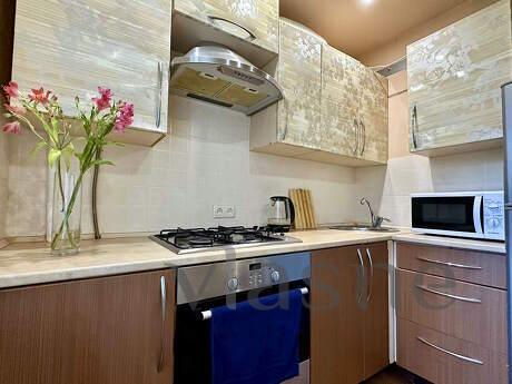 Daily rent 2-room semi-lux Ukrainian, Lahti, Zaporizhzhia - apartment by the day