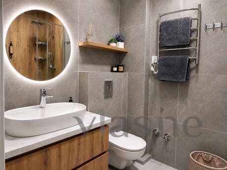 Designer European-style two-room apartment in the Grani residential complex, Dnipro (Dnipropetrovsk) - apartment by the day