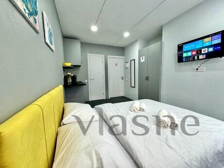The apartments are located near the Vokzalna metro station (